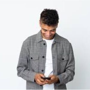 Zara Men's Gray Checkered Shirt Jacket